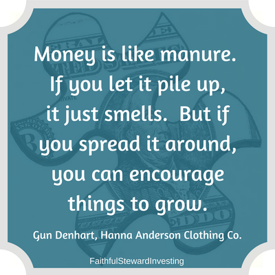 money is like manure quote